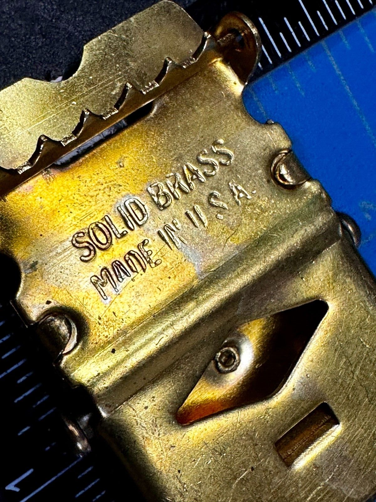 US Navy Aviator Officer Pilot Air Warfare Eagle Seal Brass Ratchet Belt Buckle