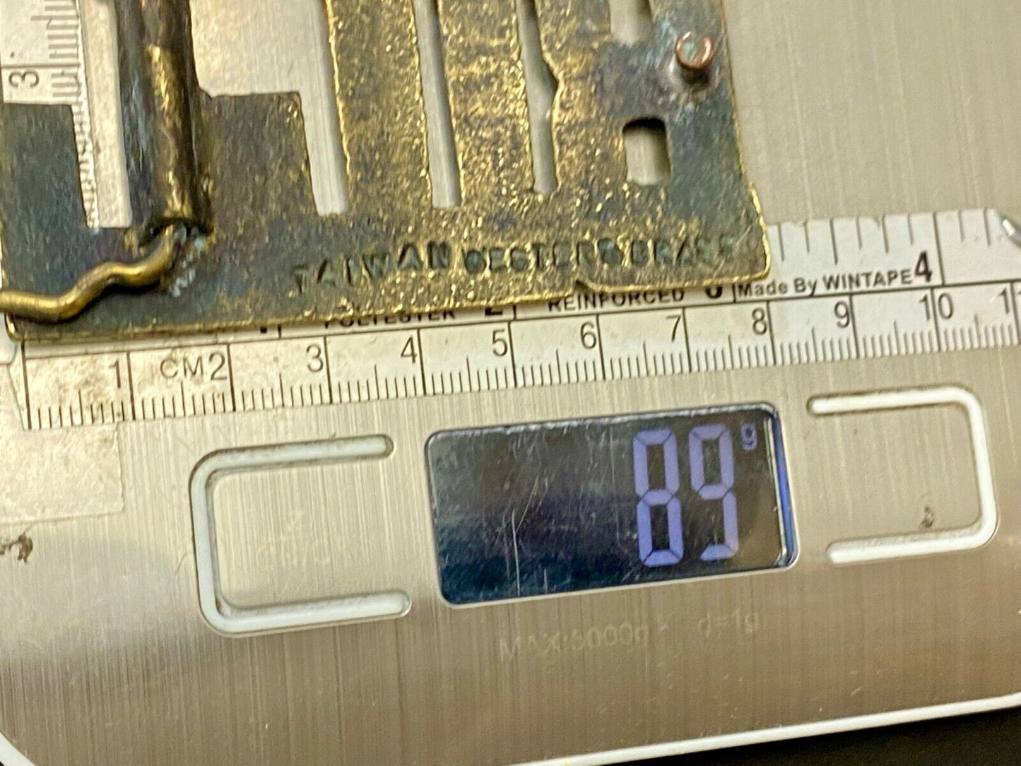 Bill - Name in Cutout block letters solid brass belt buckle by Sector Brass