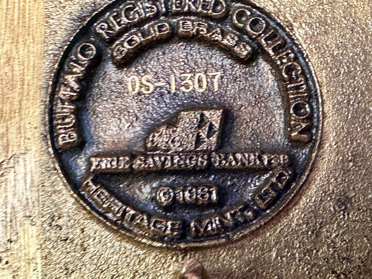 The Erie Canal Buffalo NY State Solid Brass Belt Buckle by Heritage Mint