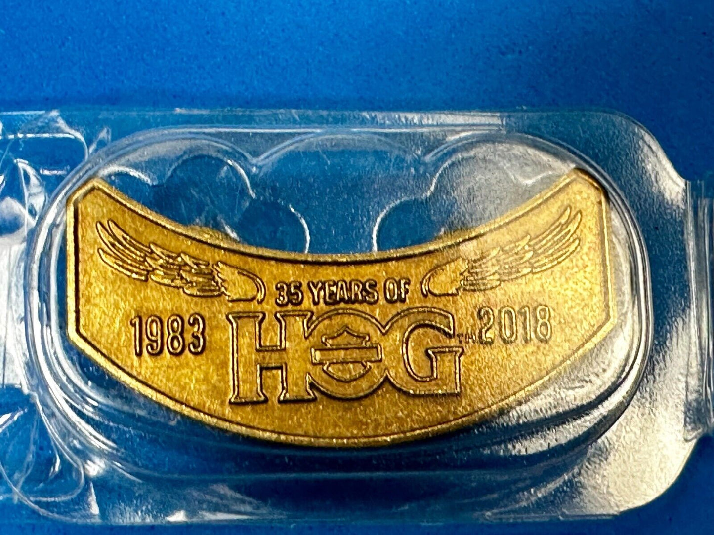 2018 35 years of Harley Davidson Owners Group HOG NOS Pin for Jacket or Vest