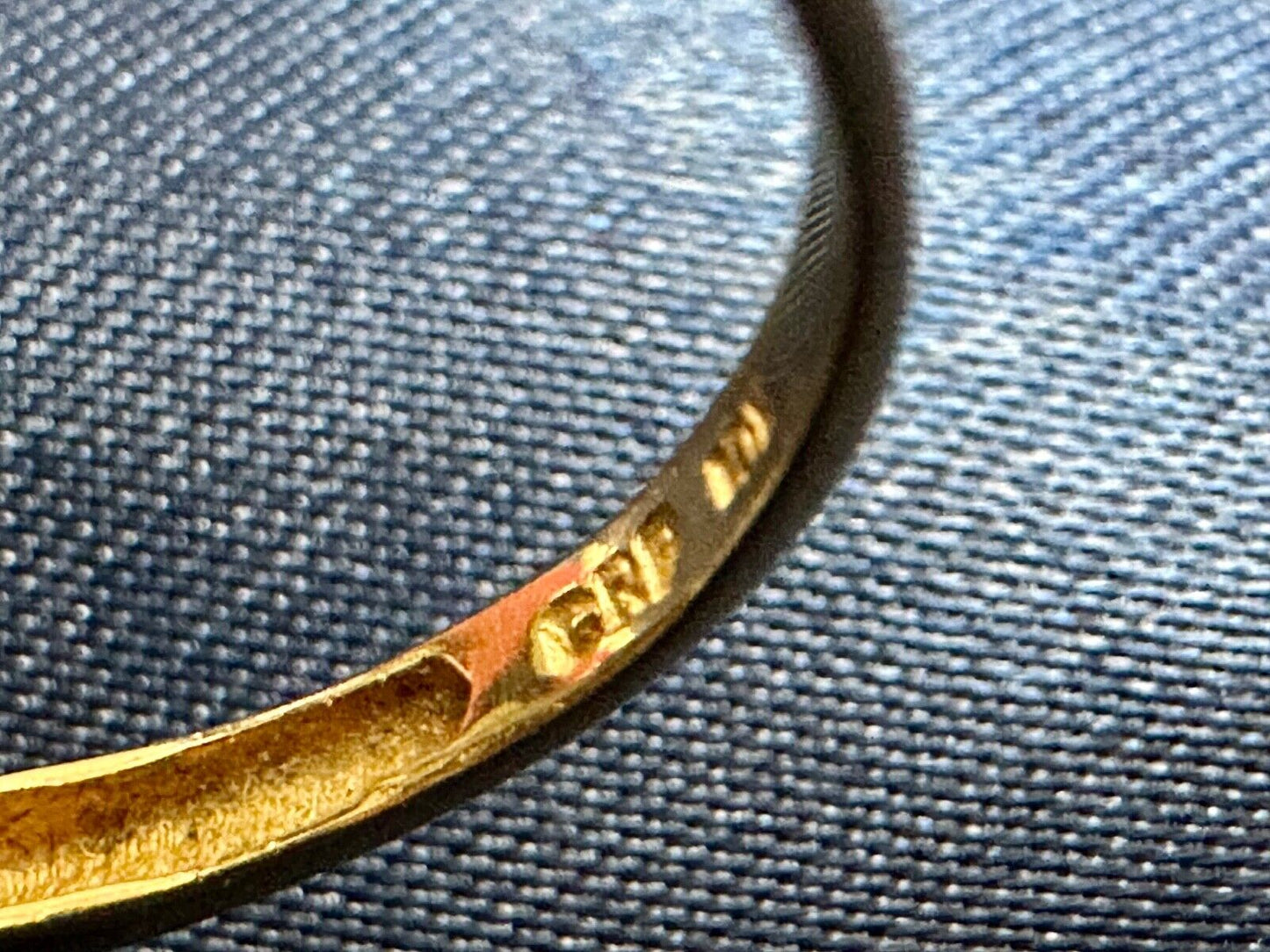 10K Gold 7-Stone Bar Setting Anniversary Ring Band CZ 1.3g Signed CRP 7 3/4 8