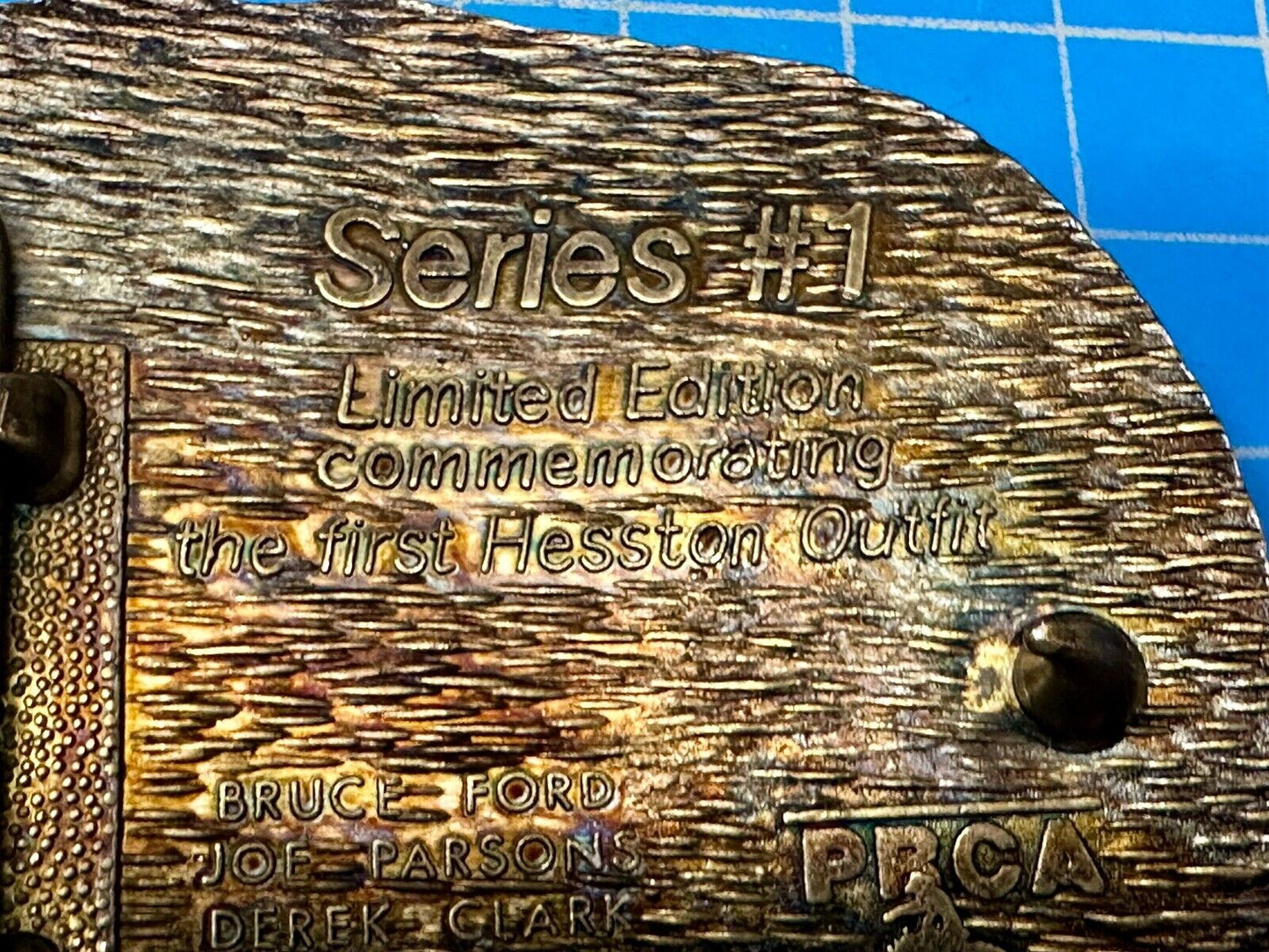 1985 Hesston Outfit Tournament Rodeo Collectors PRCA First edition Belt Buckle