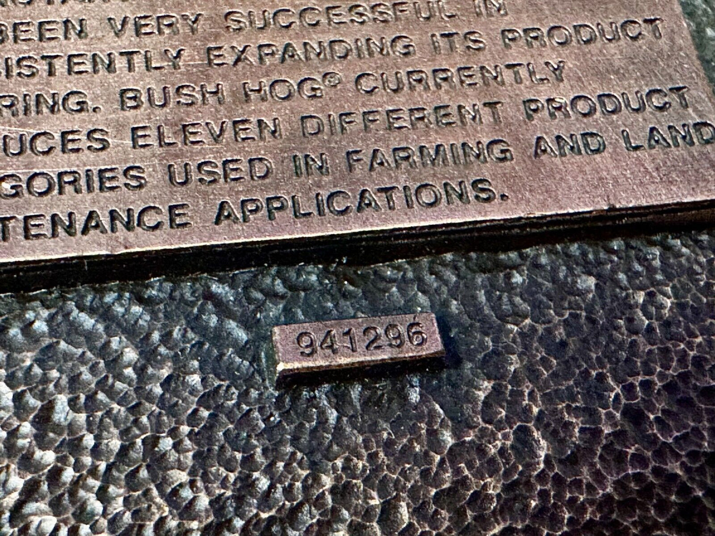 1995 Bush Hog Vintage Farm Agriculture Lawn Care Belt Buckle By Spec Cast