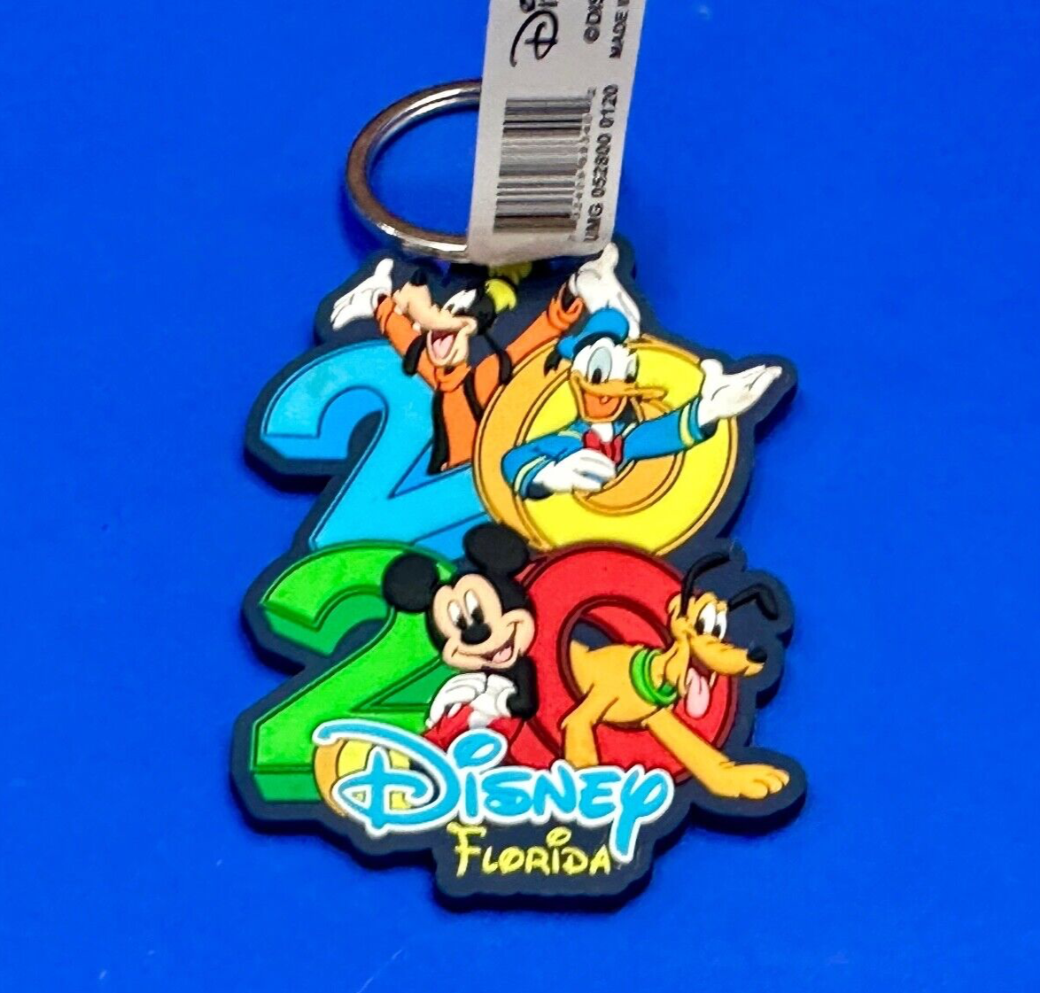 2020 Celebration Disney Florida Mickey Goofy Pluto Keychain - Key Ring Chain