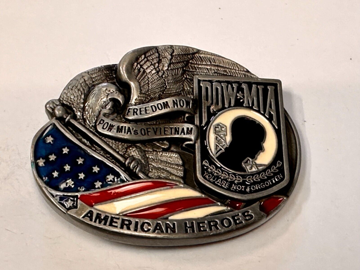 Americas Heroes Freedom Now POW MIA Prisoners of war MIA in Vietnam Belt Buckle