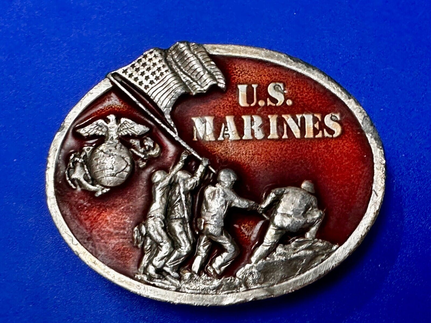 The Few The Proud The U.S Marines VTG 1982 Commemorative Belt Buckle by Bergamot