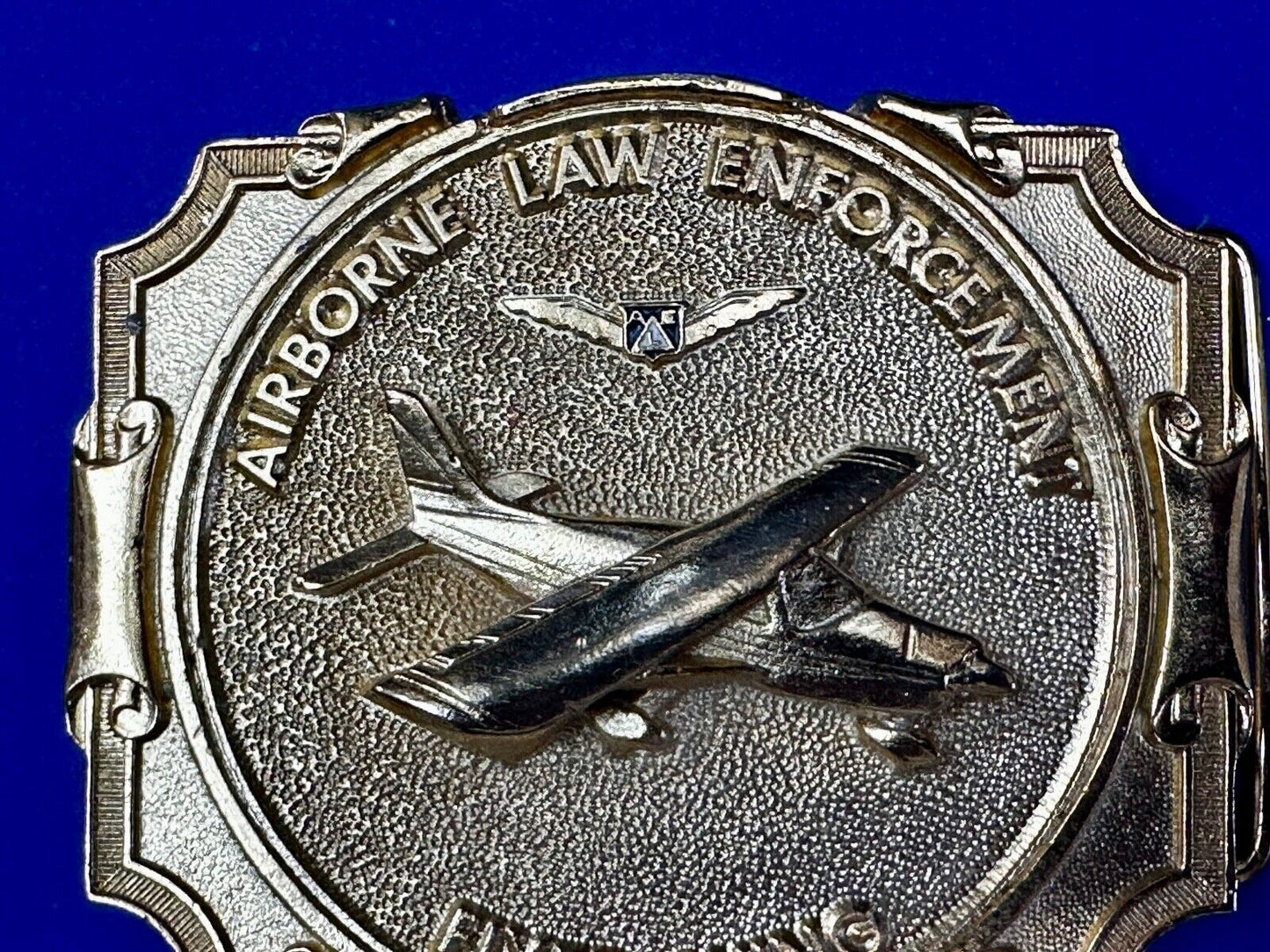 Airborne Law Enforcement Plane Police Pilot Fixed Wing Lg Belt Buckle #20 ALE