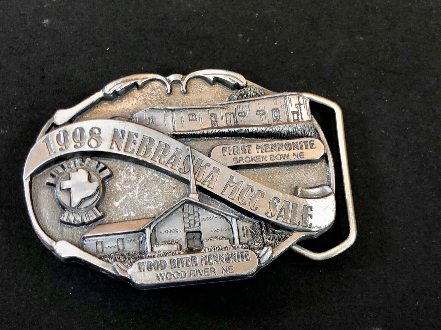 1998 Nebraska MCC Sale - Wood River Mennonite Church, Broken Bow, belt buckle
