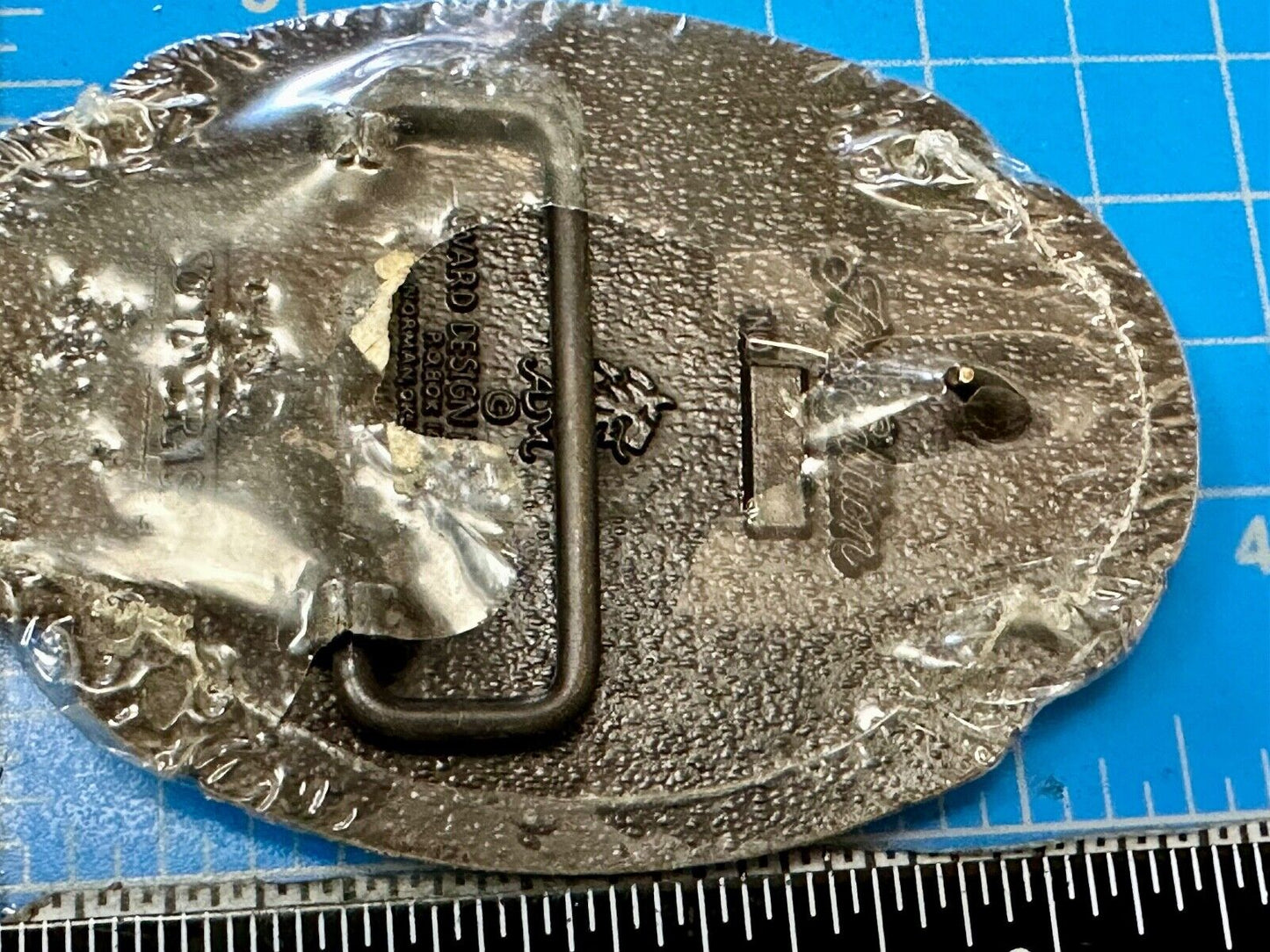 Thoroughbred Horse with Award Ribbon NOS Vintage ADM Solid Brass Belt Buckle