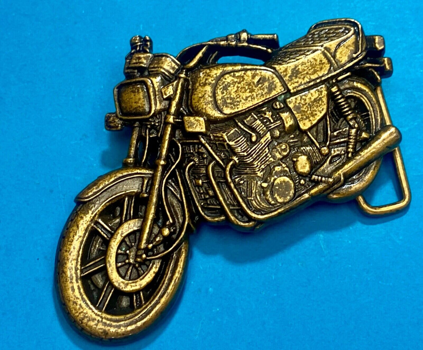 Vintage cutout Motorcycle Honda? Bikers belt buckle by Joomi, JOOL2
