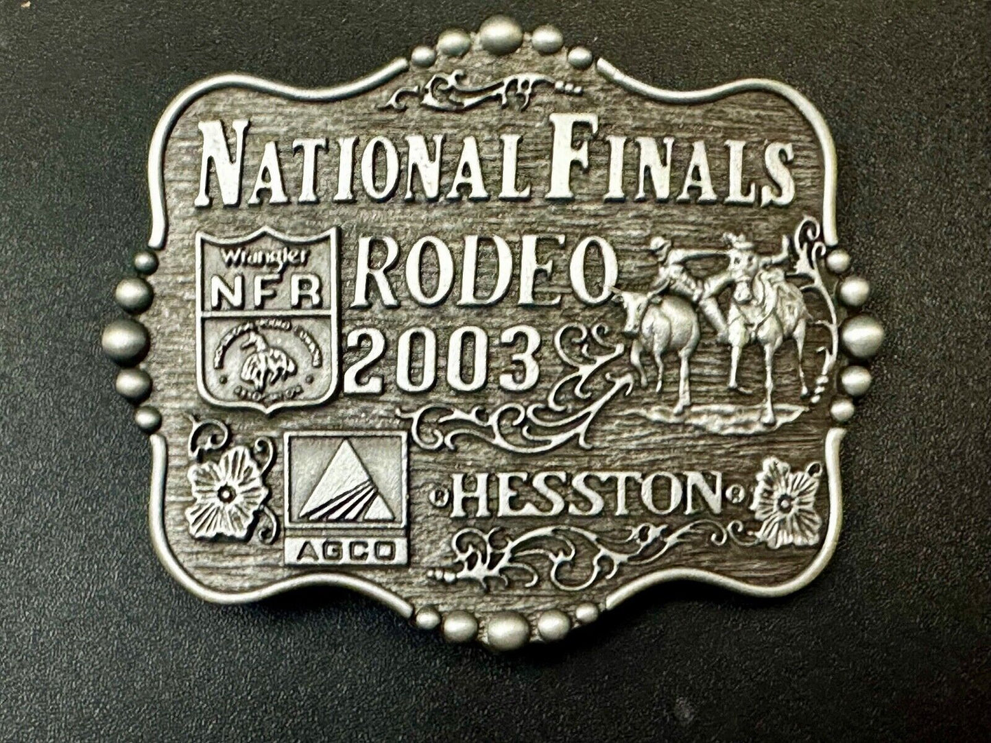 2003 NFR National Finals Rodeo NOS Youth Size Montana Silversmiths Belt Buckle