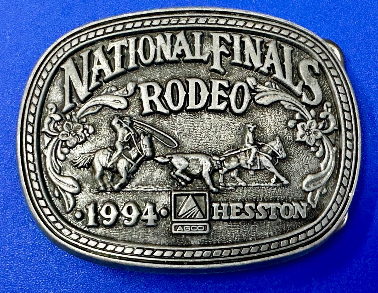 1994 NFR National Finals Rodeo NOS Youth Size Hesston Commemorative Belt Buckle