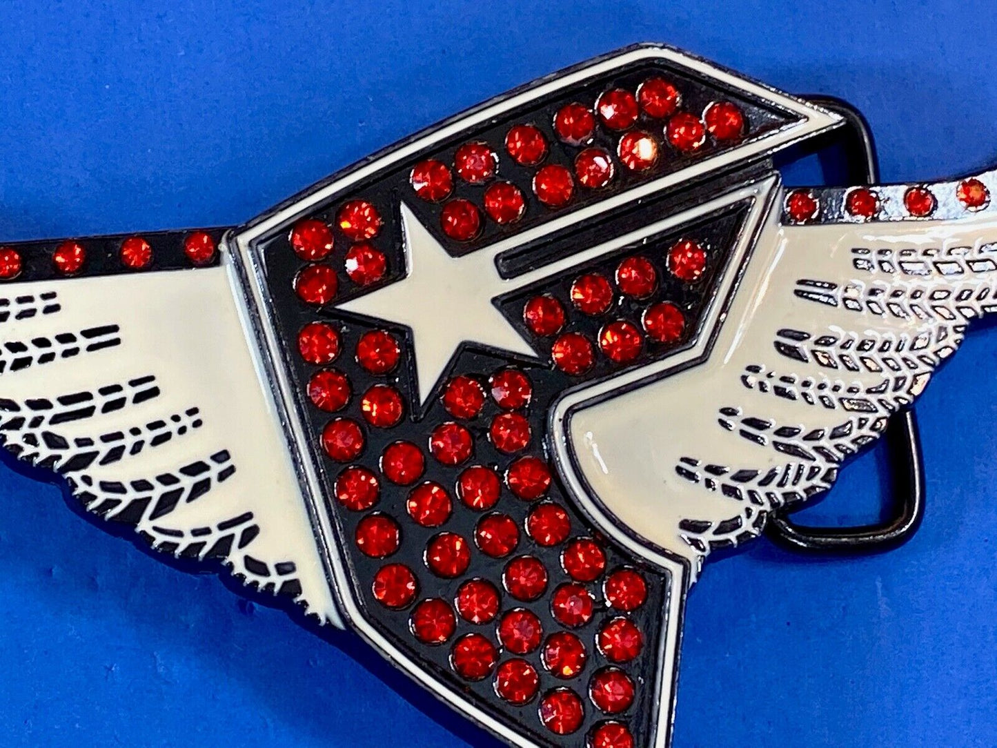 Beautiful Rhinestone? Letter F Shape Logo With Wings
