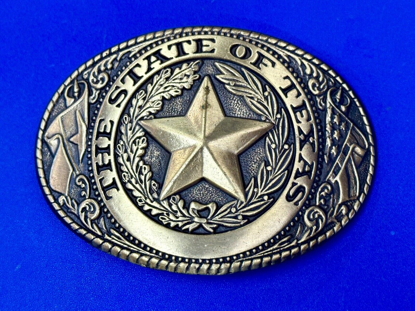 The Great State of Texas Star & Flag & Pride! USA made western belt buckle