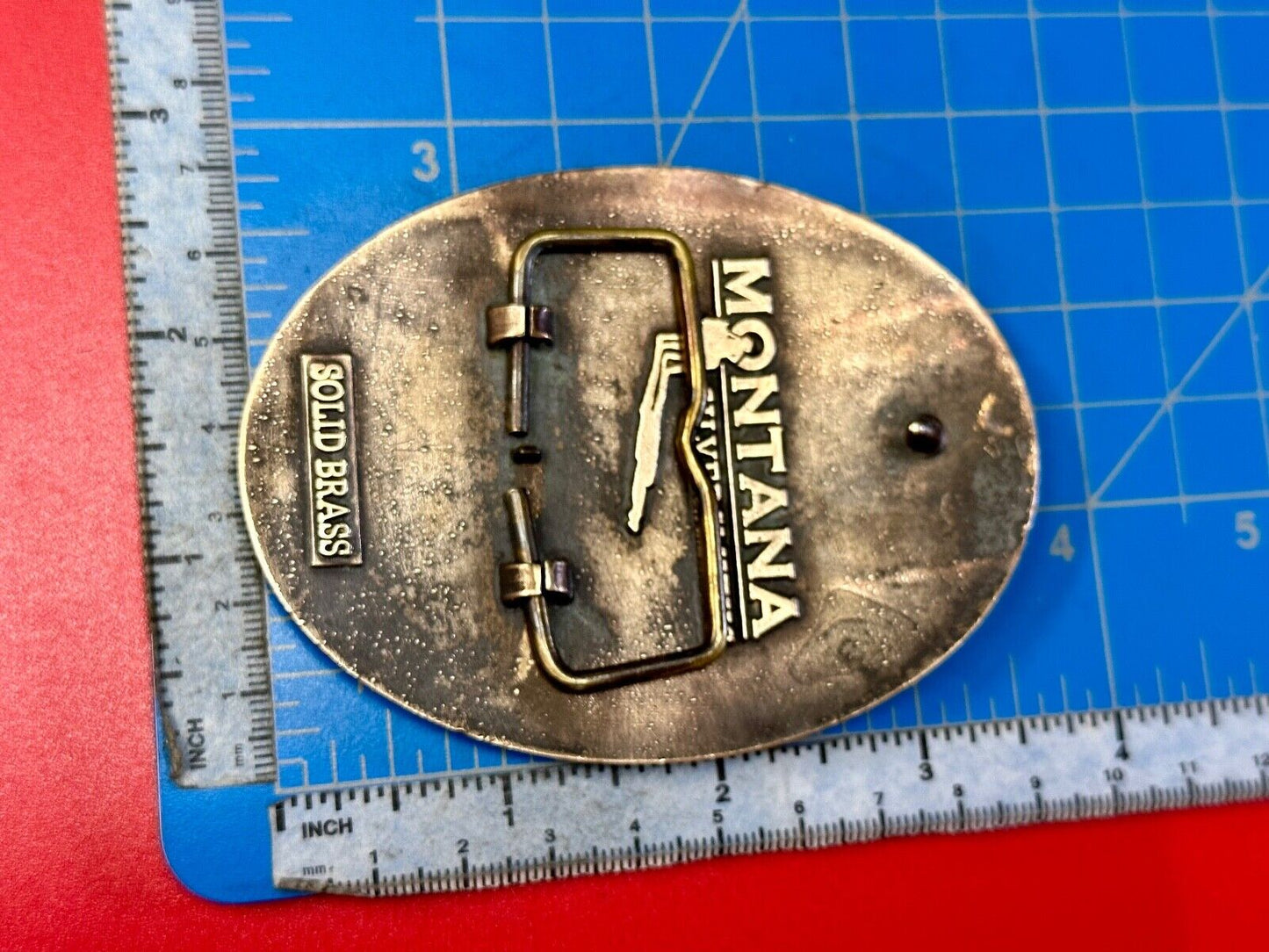 Vintage Deer Buck Doe Heritage Attitude Belt Buckle by Montana Silversmiths