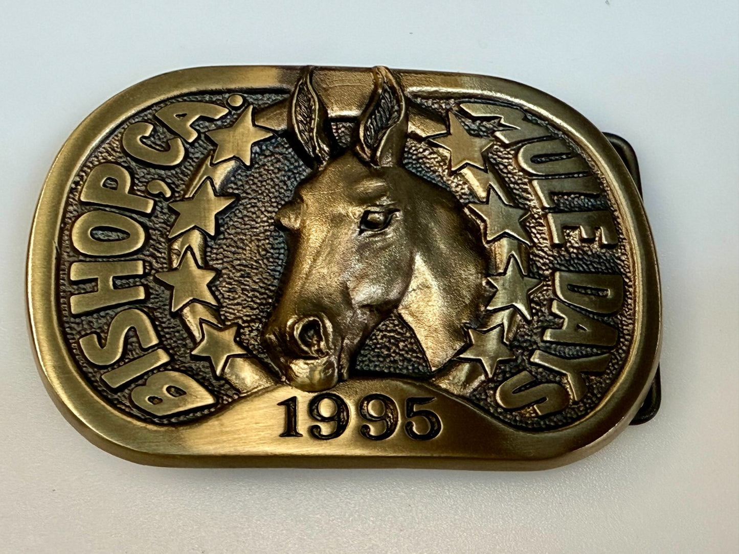 Bishop California Mule Days Memorial Day Weekend 1995 Commemorative Belt Buckle