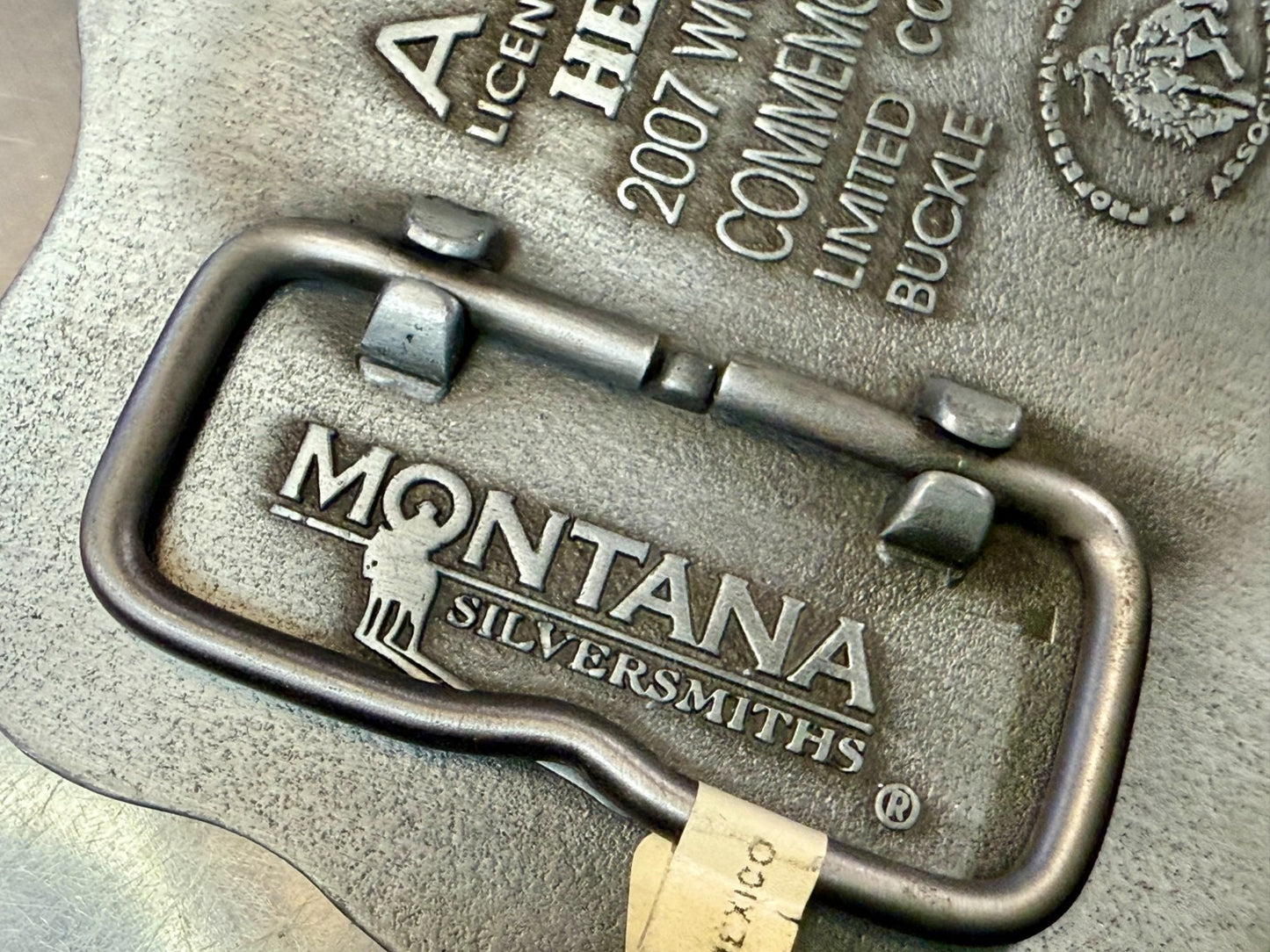 2007 Hesston Wrangler National Finals Rodeo Montana Silversmiths Belt Buckle