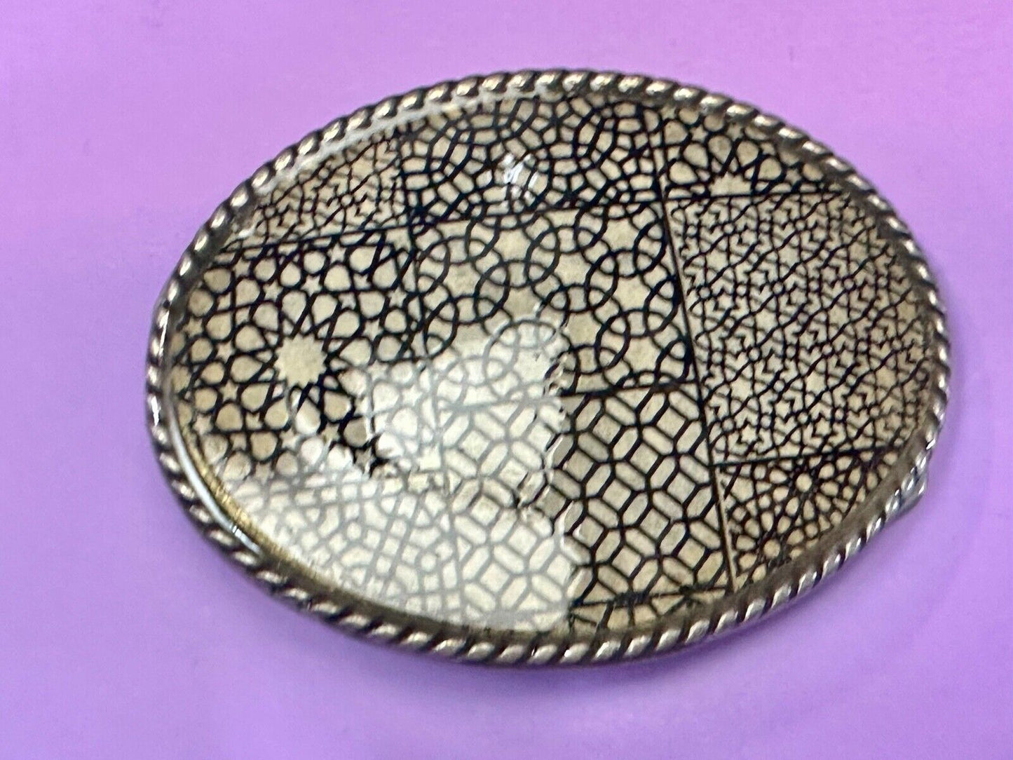 Trippy Multi Pattern design what I call retro wallpaper Belt Buckle by Ivan