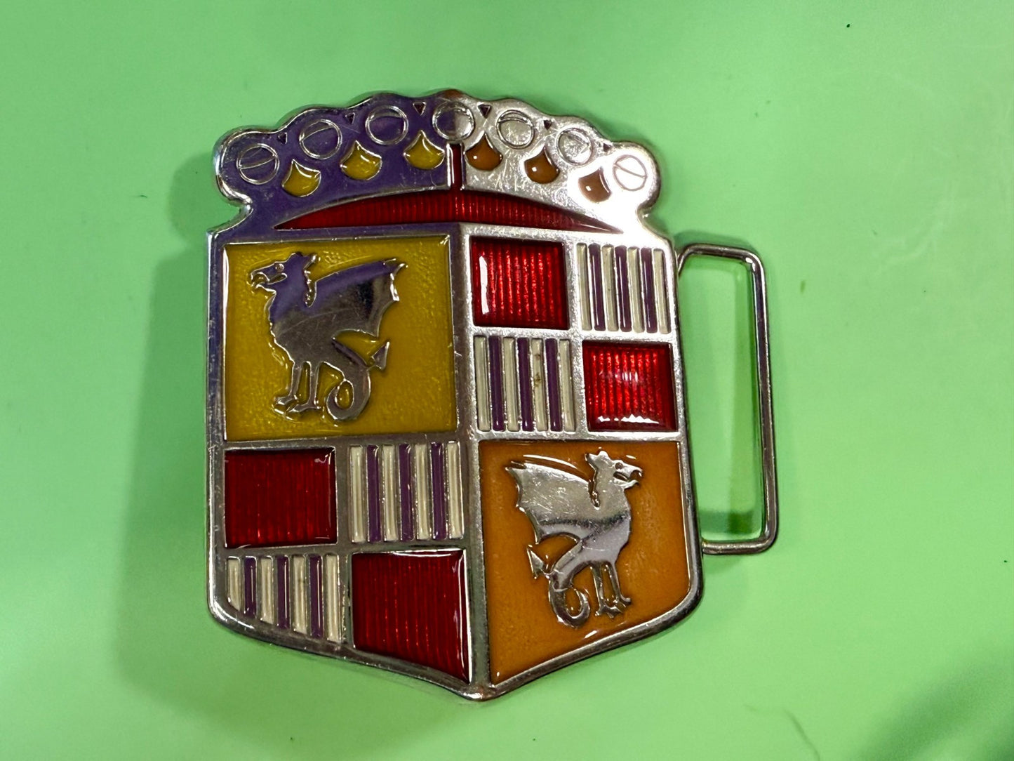 BAD B.A.D. Motor Company 1948 Dragon Crest Shield Logo Promotional Belt Buckle