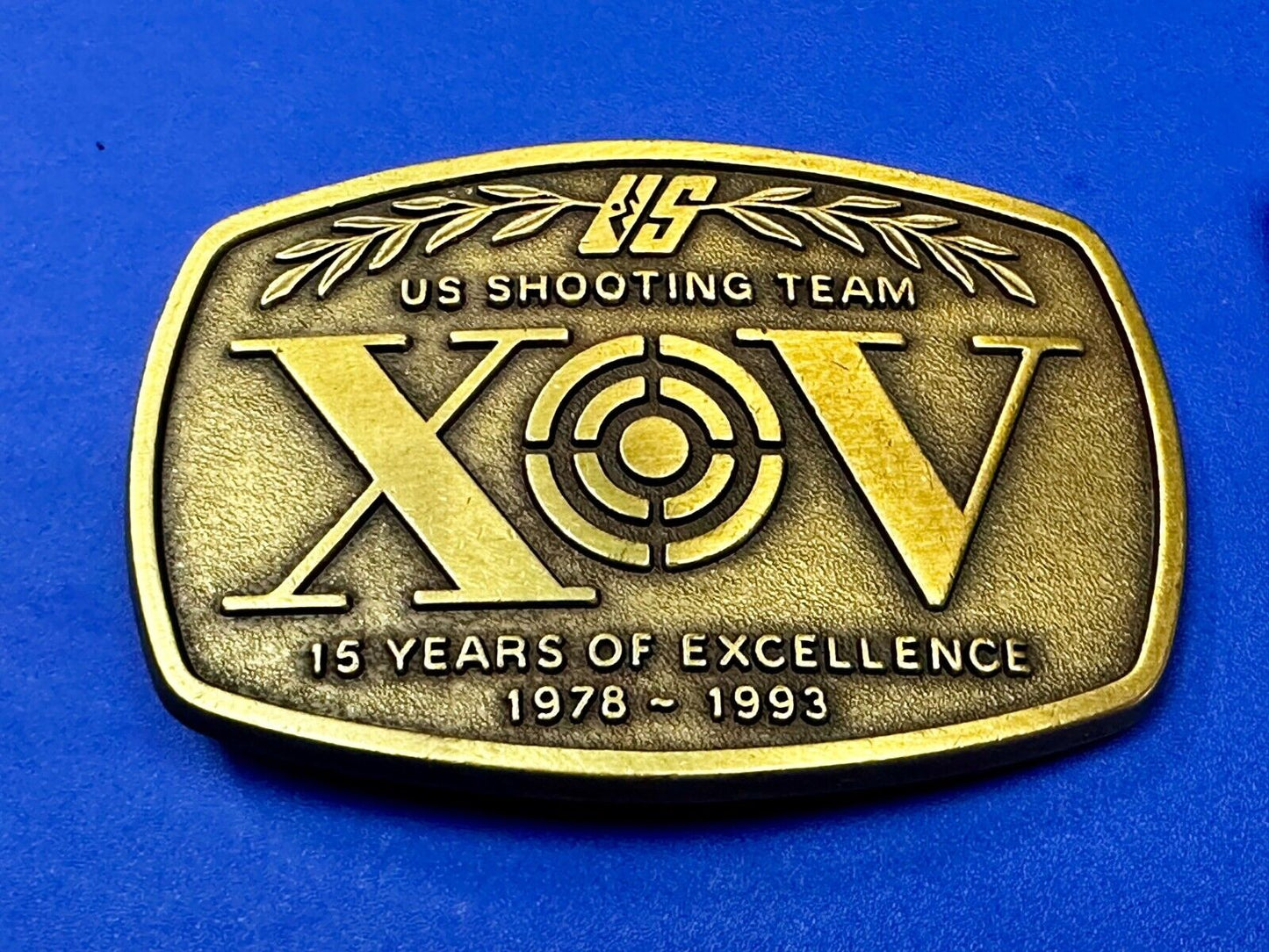 US Shooting Team VOX 15 Years of Excellence Commemorative Gun Rifle Belt Buckle