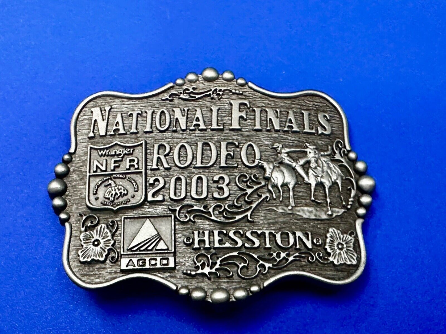 2003 NFR National Finals Rodeo NOS Youth Size Montana Silversmiths Belt Buckle