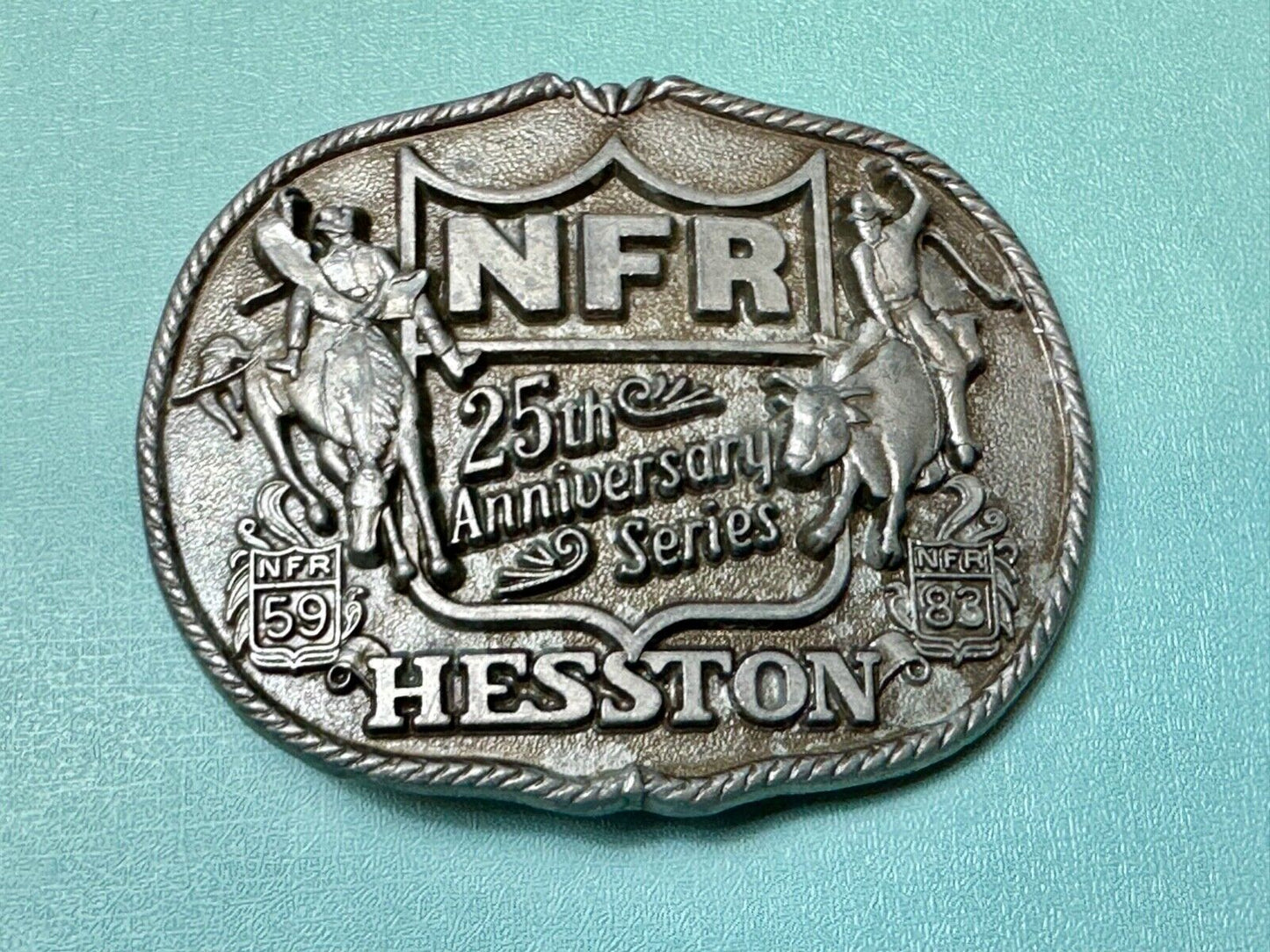 25th Anniversary Series NFR National Finals Rodeo First Edition belt buckle