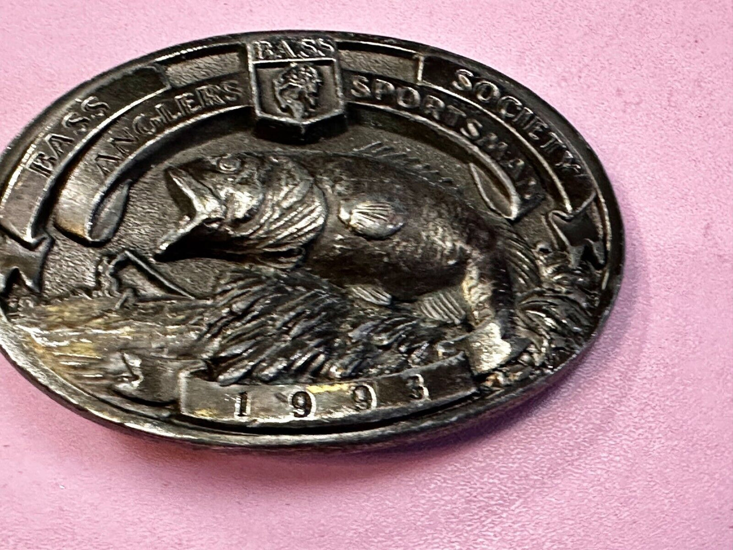 1993 Bass Anglers Sportsman Society Club Belt Buckle