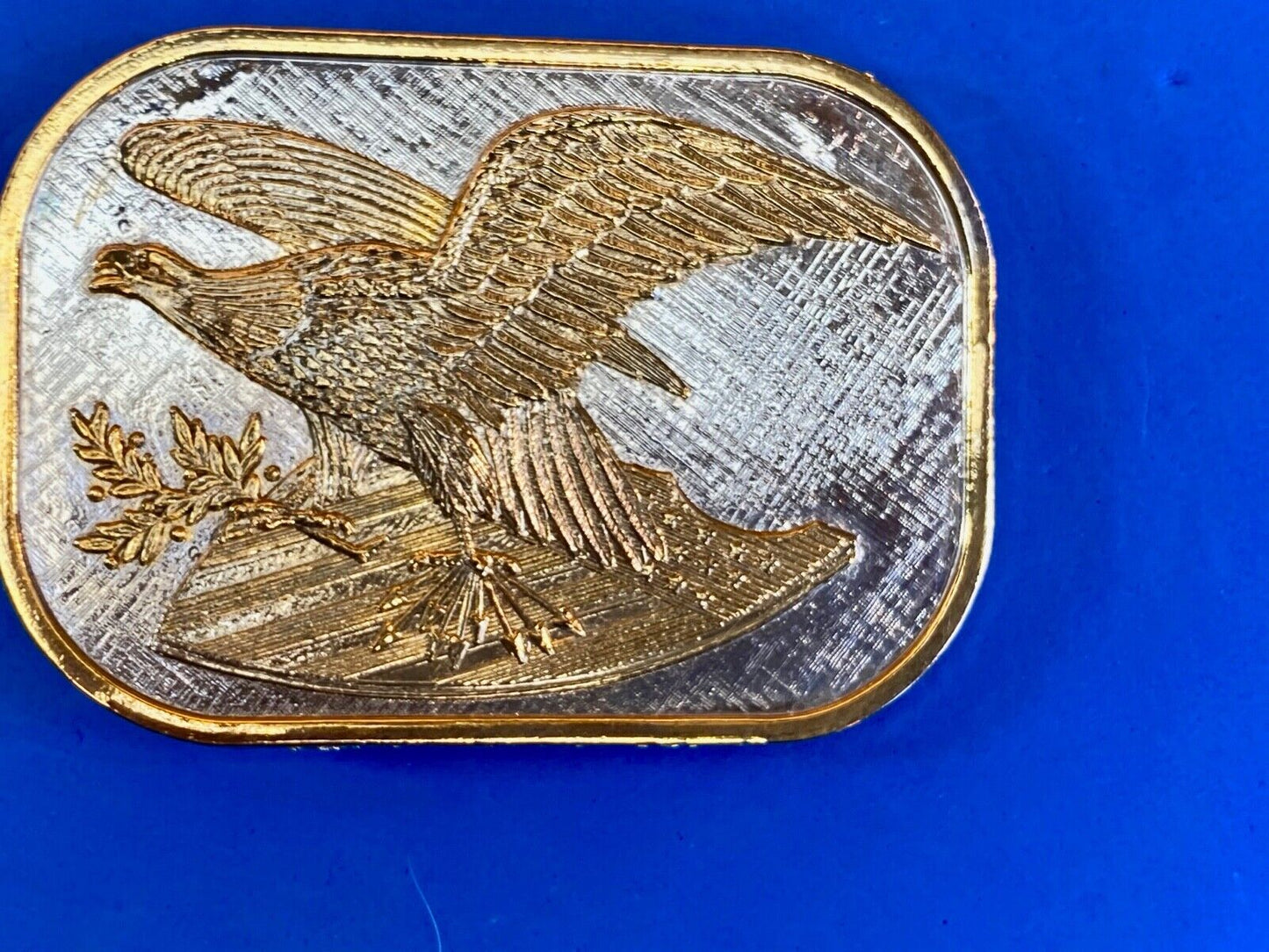 Two Toned Western Diving Hunting Eagle Western Numbered Belt Buckle