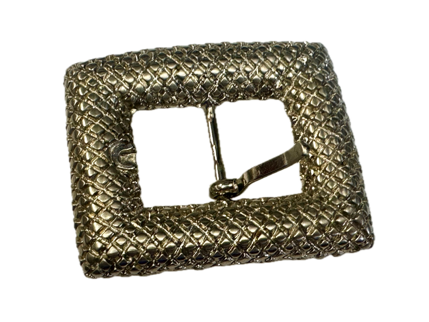 Thick Textured Metal Center Bar Silver Color Hippy Replacement Dress Belt Buckle