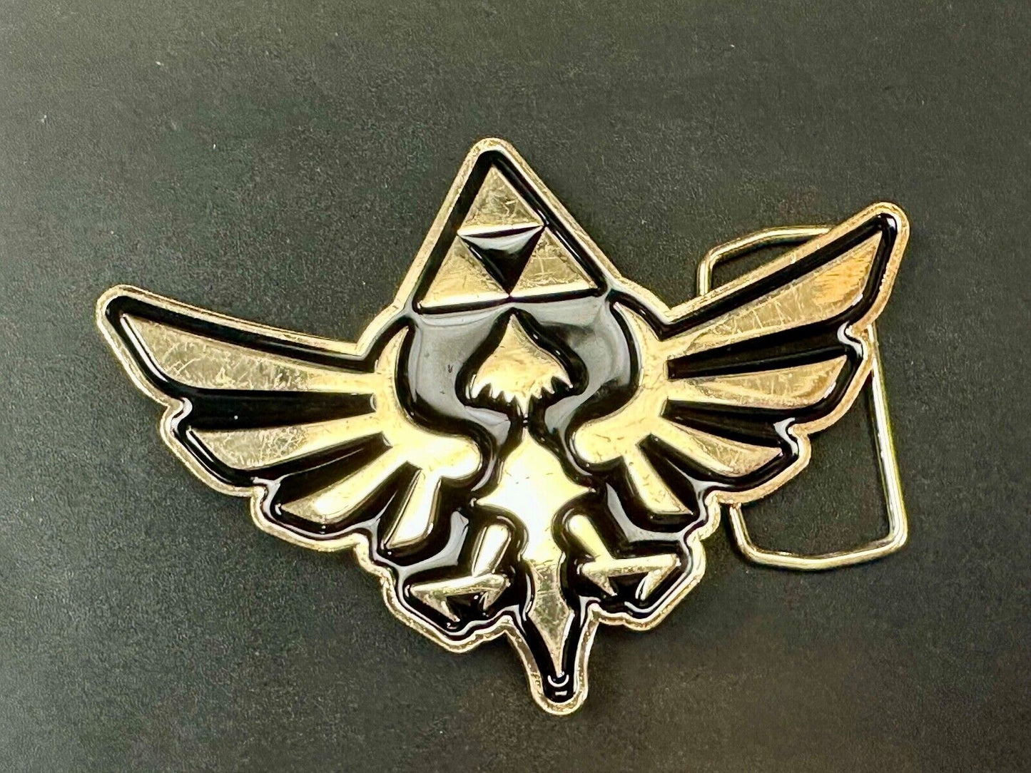 The Legend Of Zelda Black Golden Crest Triforce Nintendo 2014 Belt Buckle