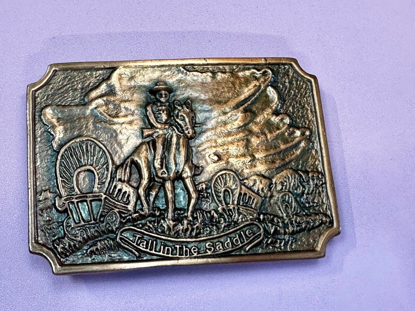 Tall In The Saddle Horse Riding Western Cowboy Vintage Belt Buckle