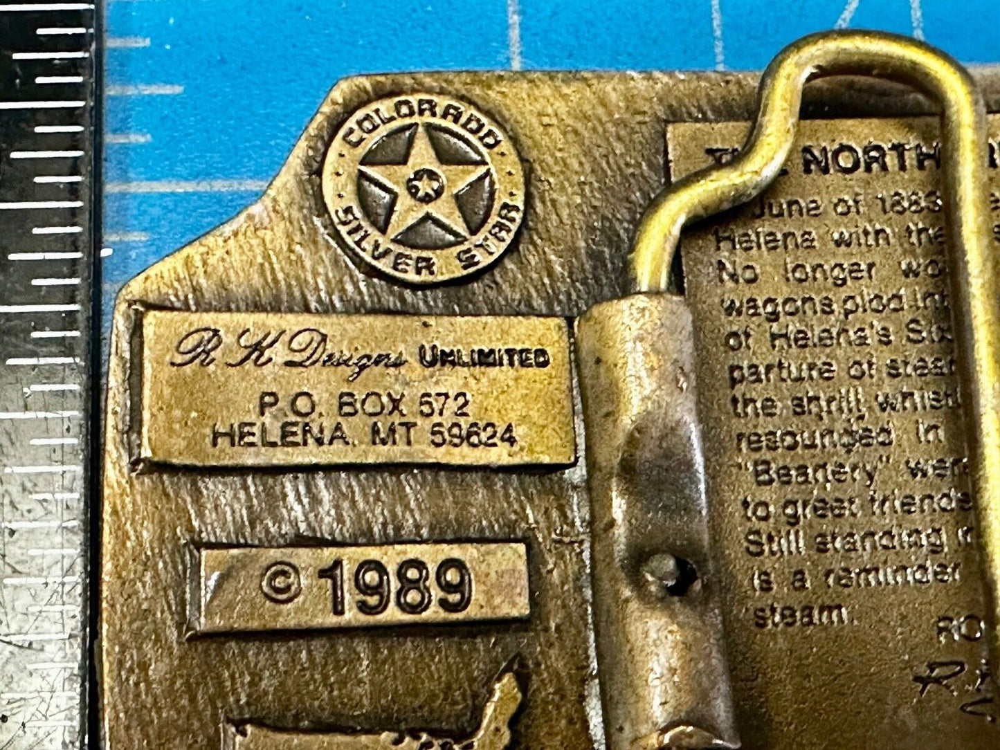 Vintage Helena Montana Queen City of the Rocks Vintage Commemorative Belt Buckle
