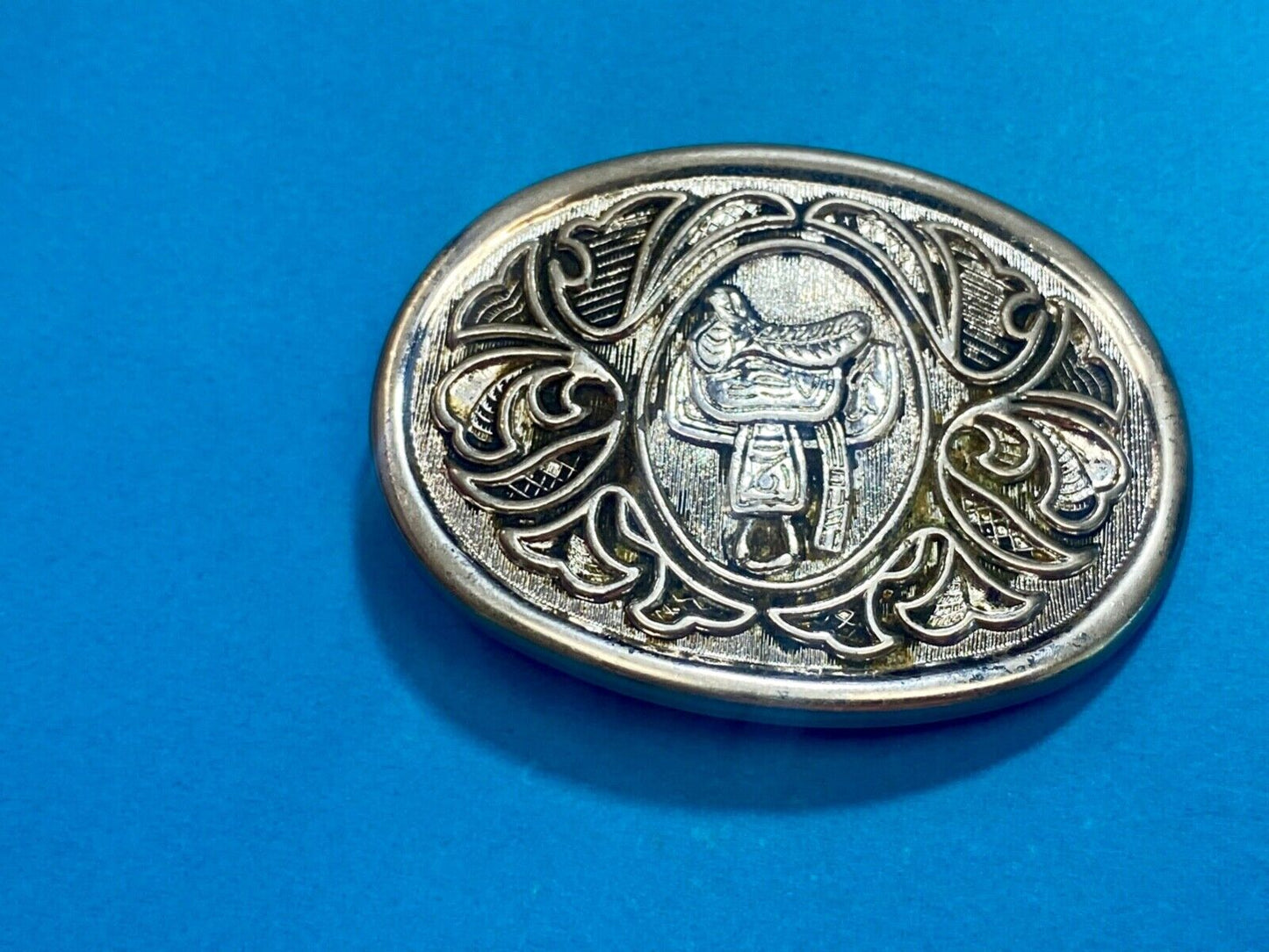Avon Western Cowboys horse Saddle Vintage Belt Buckle - up to 1 1/2" belt