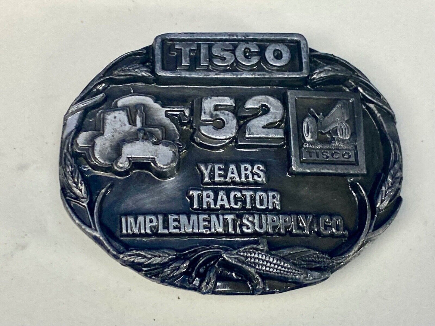 1987 Tisco Tractor Implement Supply Agriculture Farm Farming 52 Year Belt Buckle