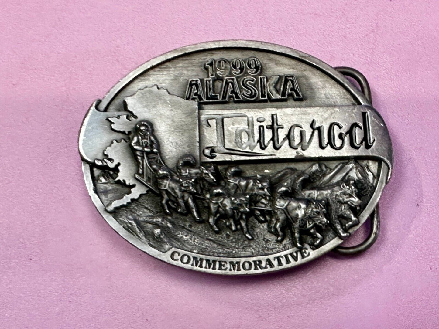 1999 Alaska Iditarod Commemorative Belt Buckle by Siskiyou