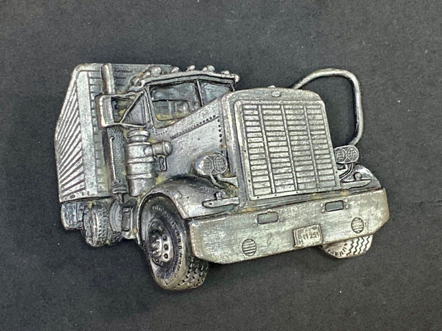 Vintage 1977 Semi Big Rig Truck Long Haulers Belt Buckle By Bergamot