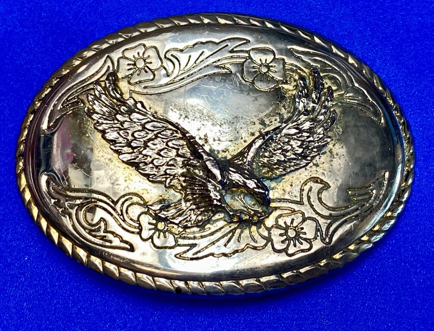 Vintage American Eagle Flying Proud belt buckle to restore