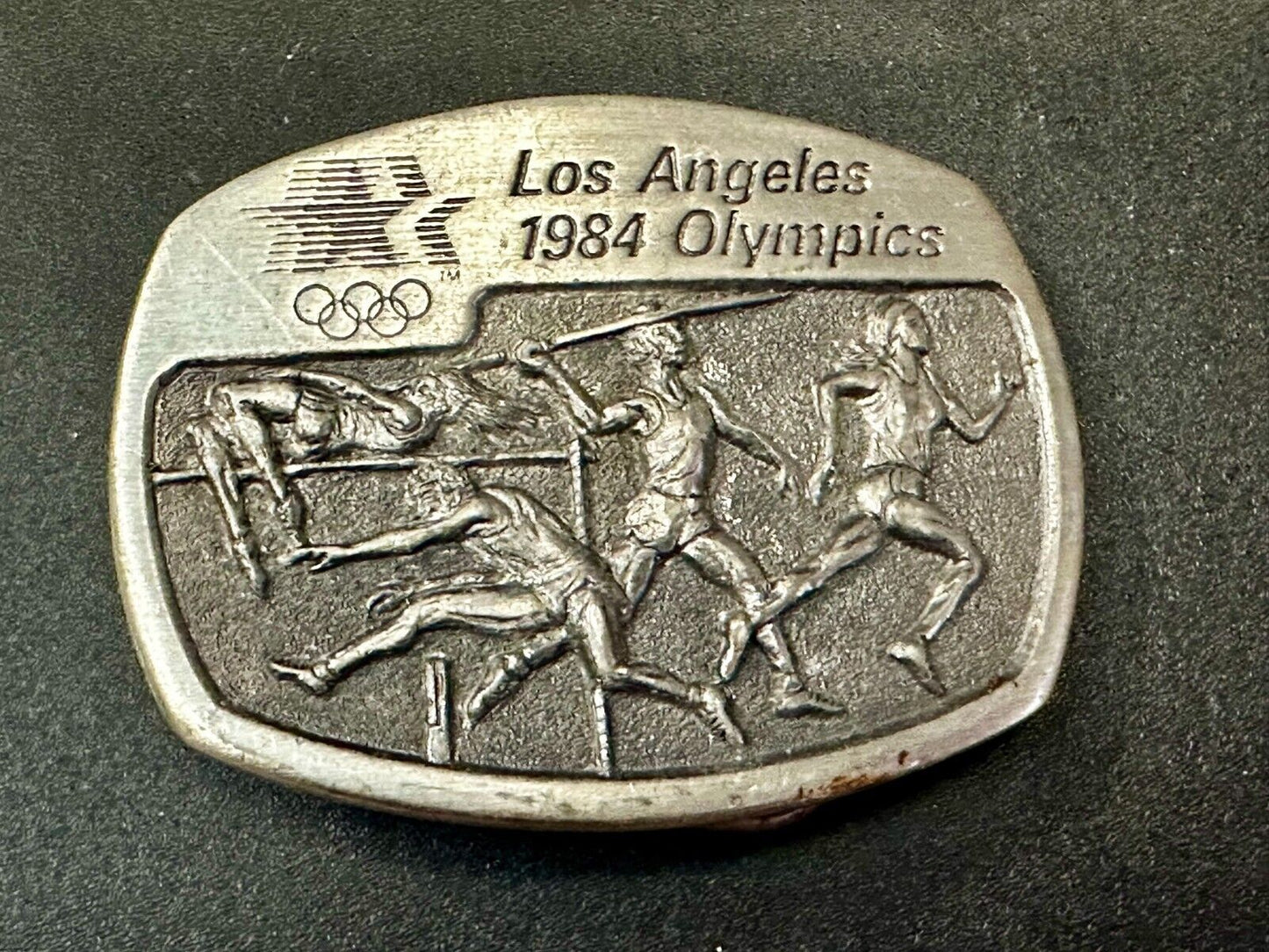 Track & Field Race - 1984 Los Angeles Olympics Pewter Sanchez Belt Buckle