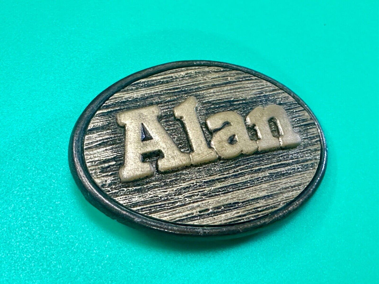 ALAN Custom Name Vintage Western Oval belt buckle by Oden