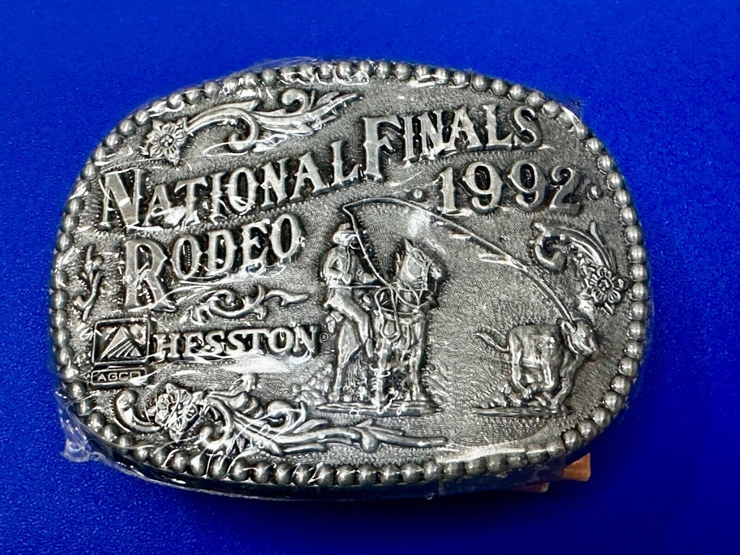 1992 NFR National Finals Rodeo NOS Youth Size ADM Commemorative Belt Buckle