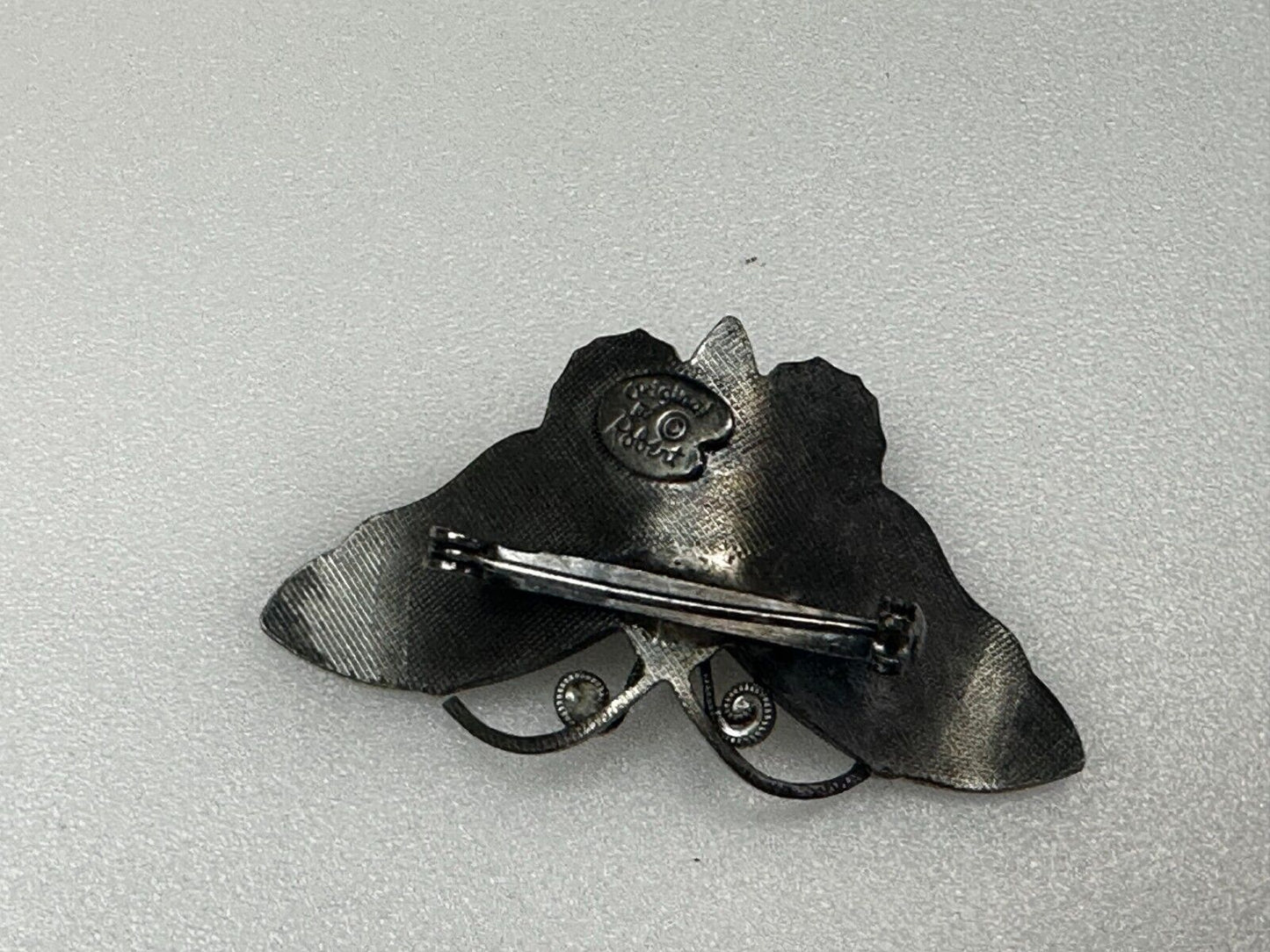 Beautiful Butterfly Cutout Silver Tone Brooch Pin Original by Robert