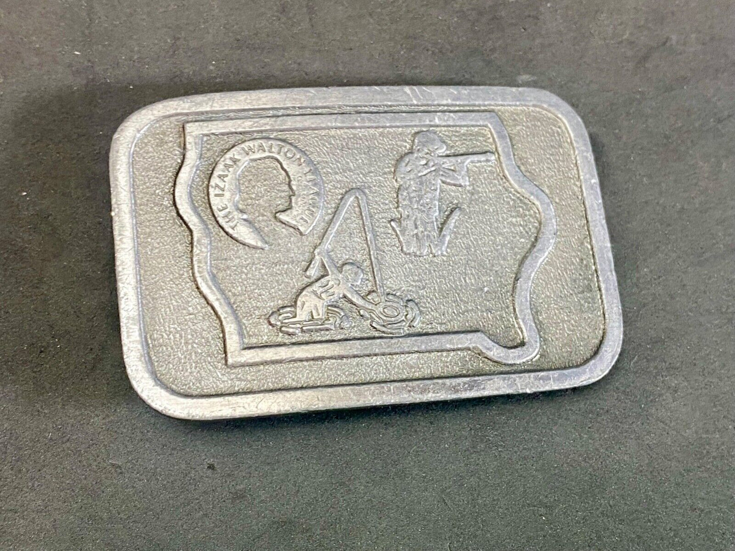 The Izaak Walton League of America Hunting Fishing Western Belt Buckle