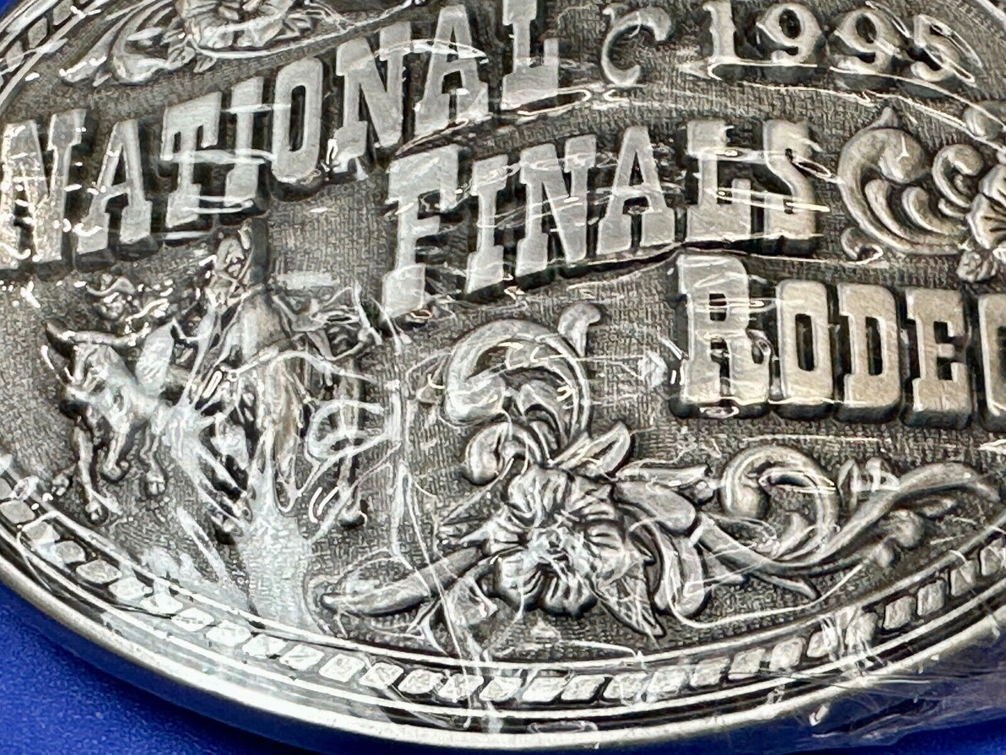 1995 Hesston National Finals Rodeo NFR Collector Award Design Medals Belt Buckle