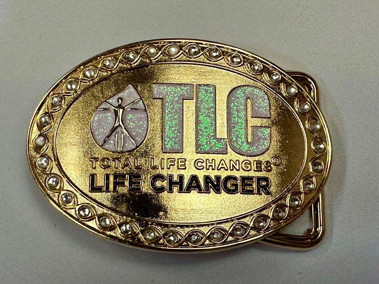 TLC Total Life Changes - Life Changer Fitness Diet Nutrition belt buckle