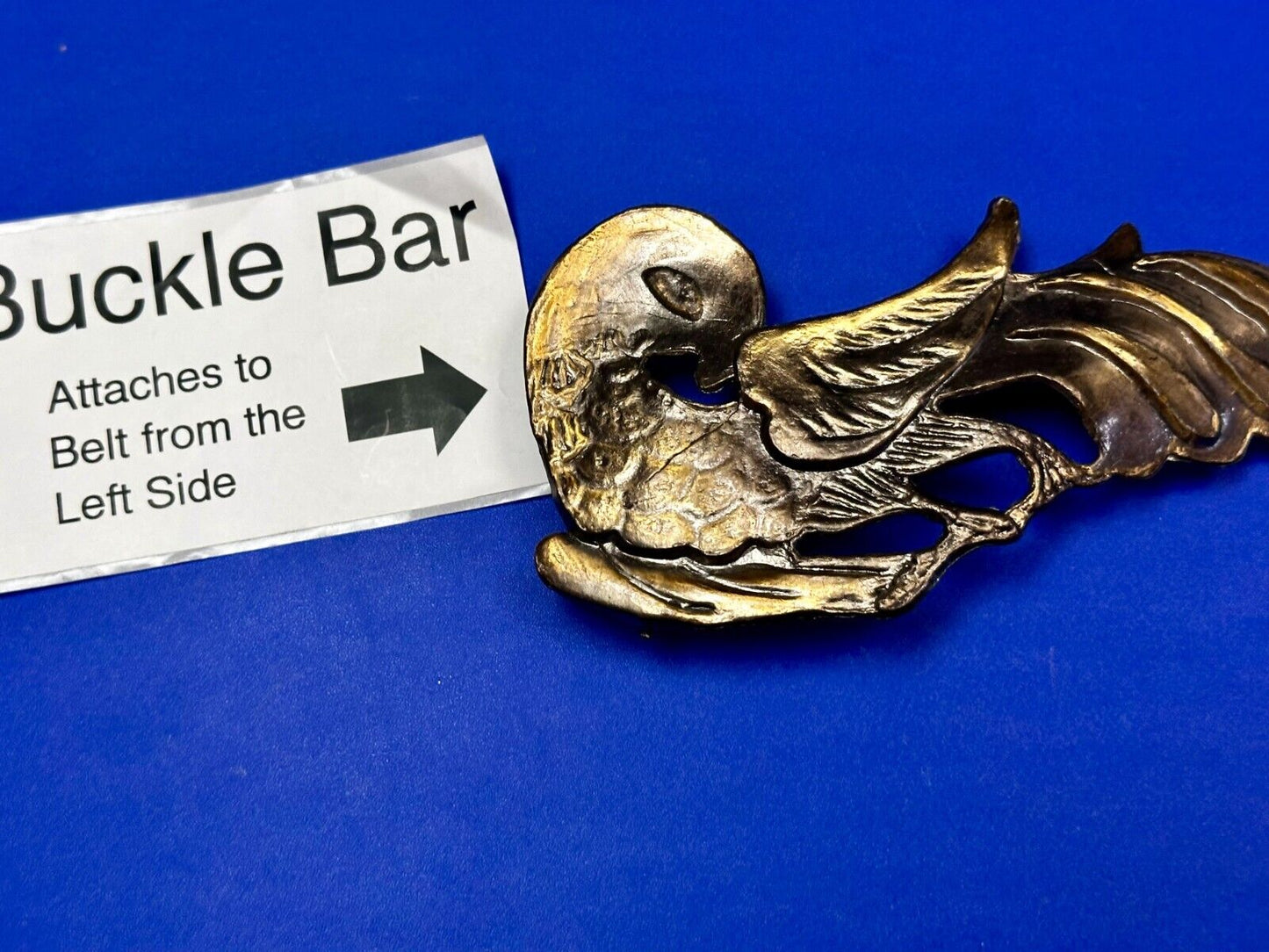 Unique Cockatoo Bird Parrot Figural Cutout Belt Buckle by Pyramid Belt Co