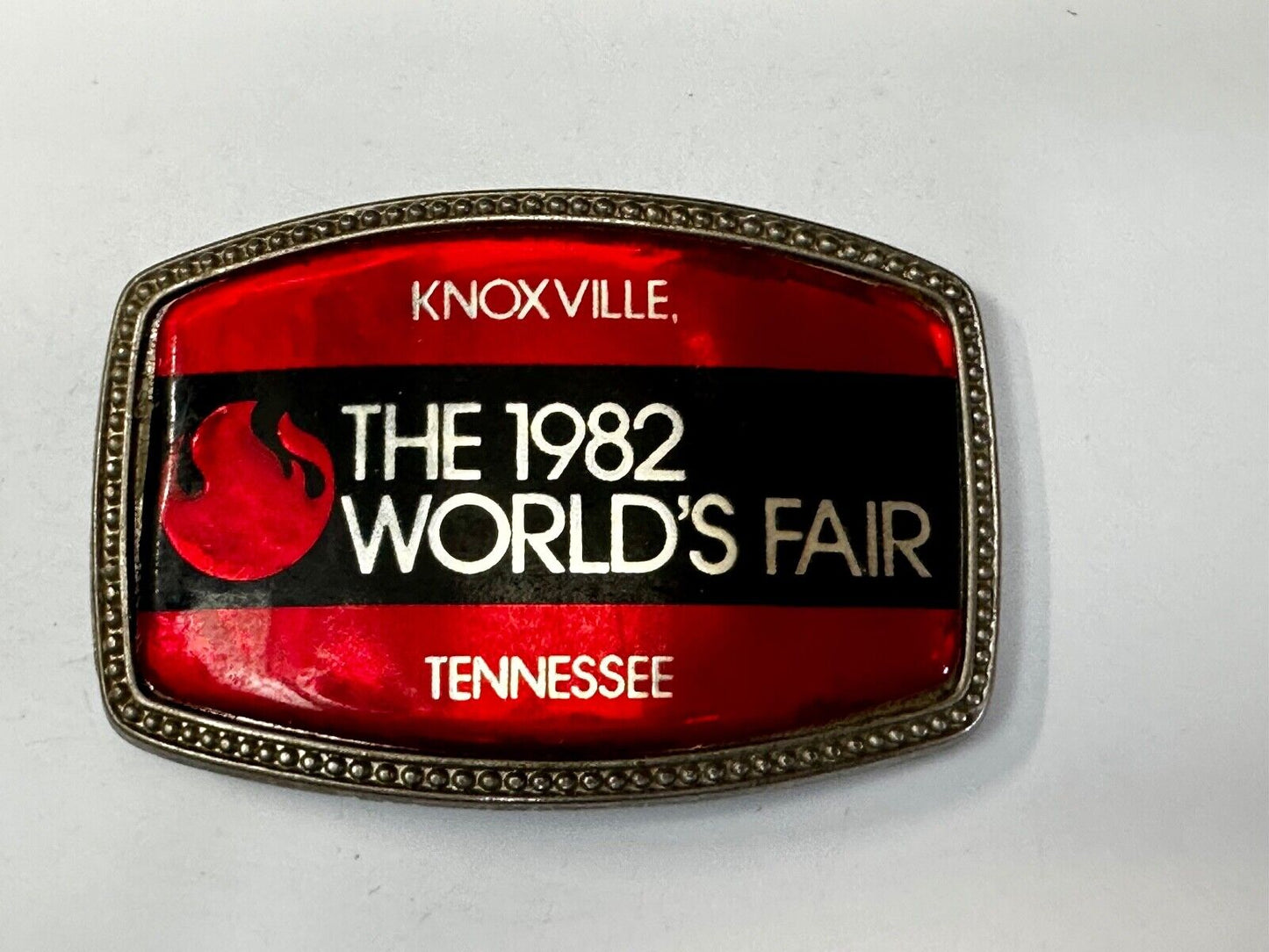 The 1982 World's Fair Knoxville Tennessee Souvenir Commemorative Belt Buckle