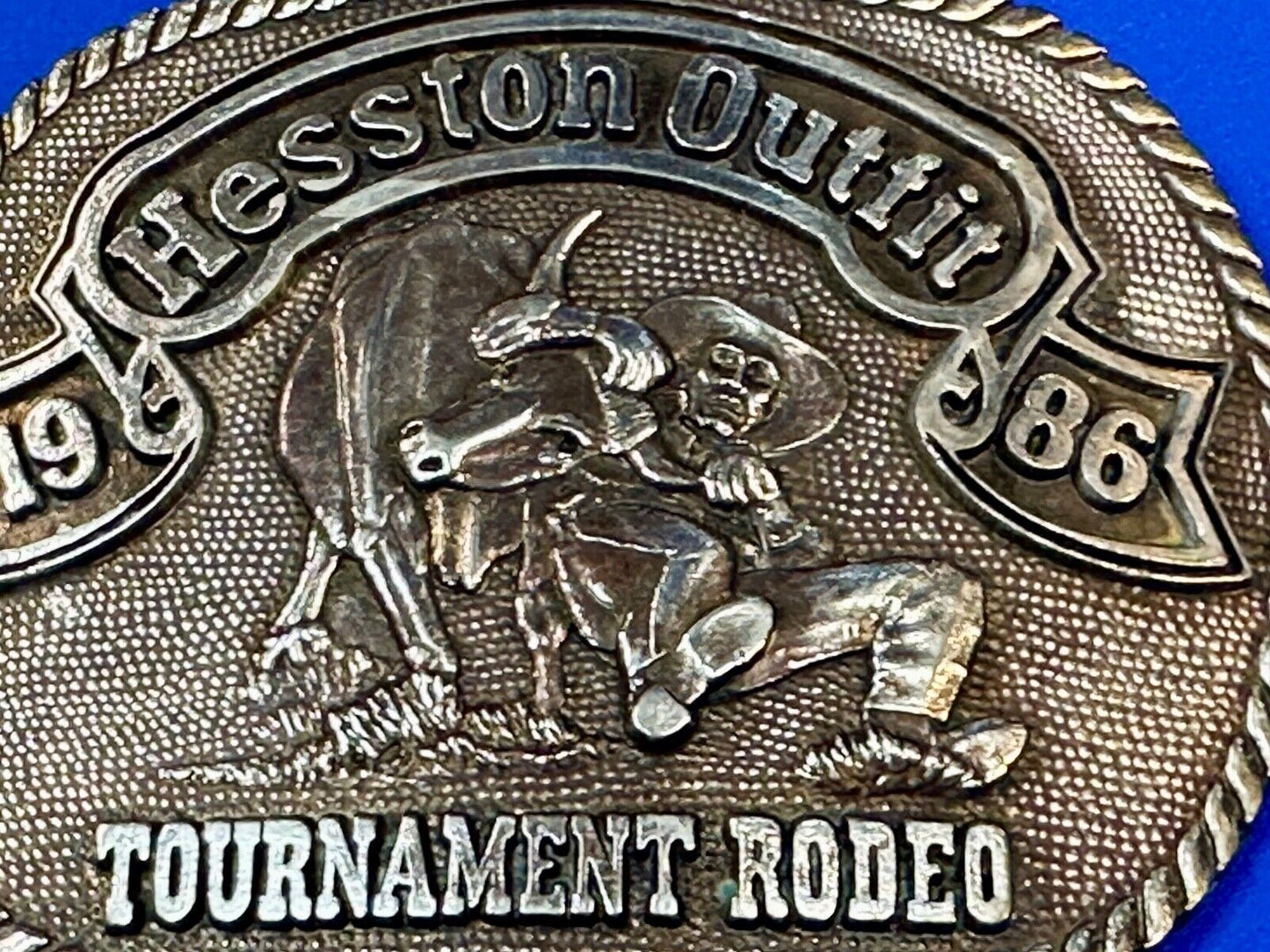 1986 Hesston Outfit Tournament Rodeo - Limited Series No 2 belt buckle