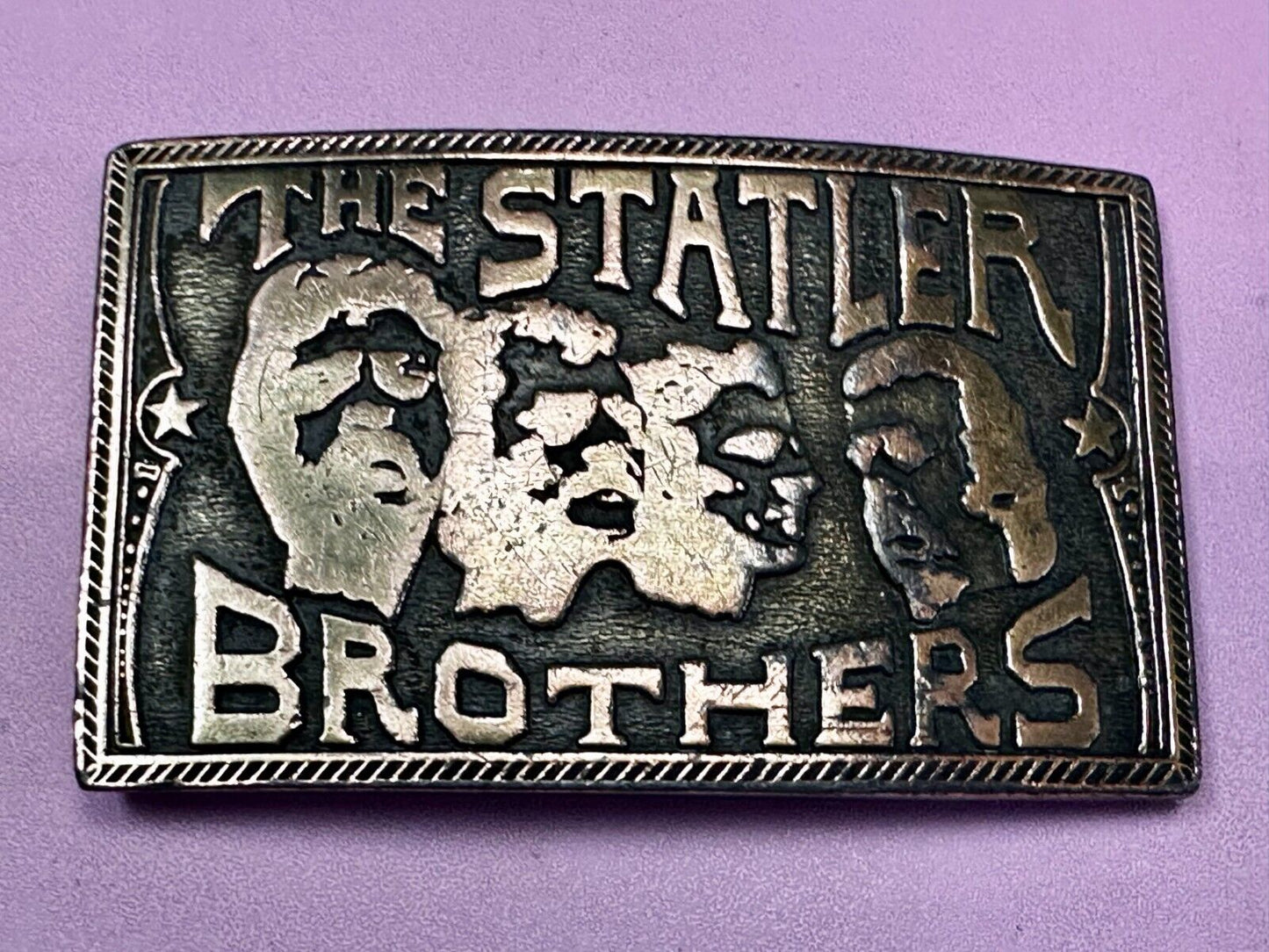 The Statler Brothers Music Band Group - Jim Watson Vintage 1974 Belt Buckle