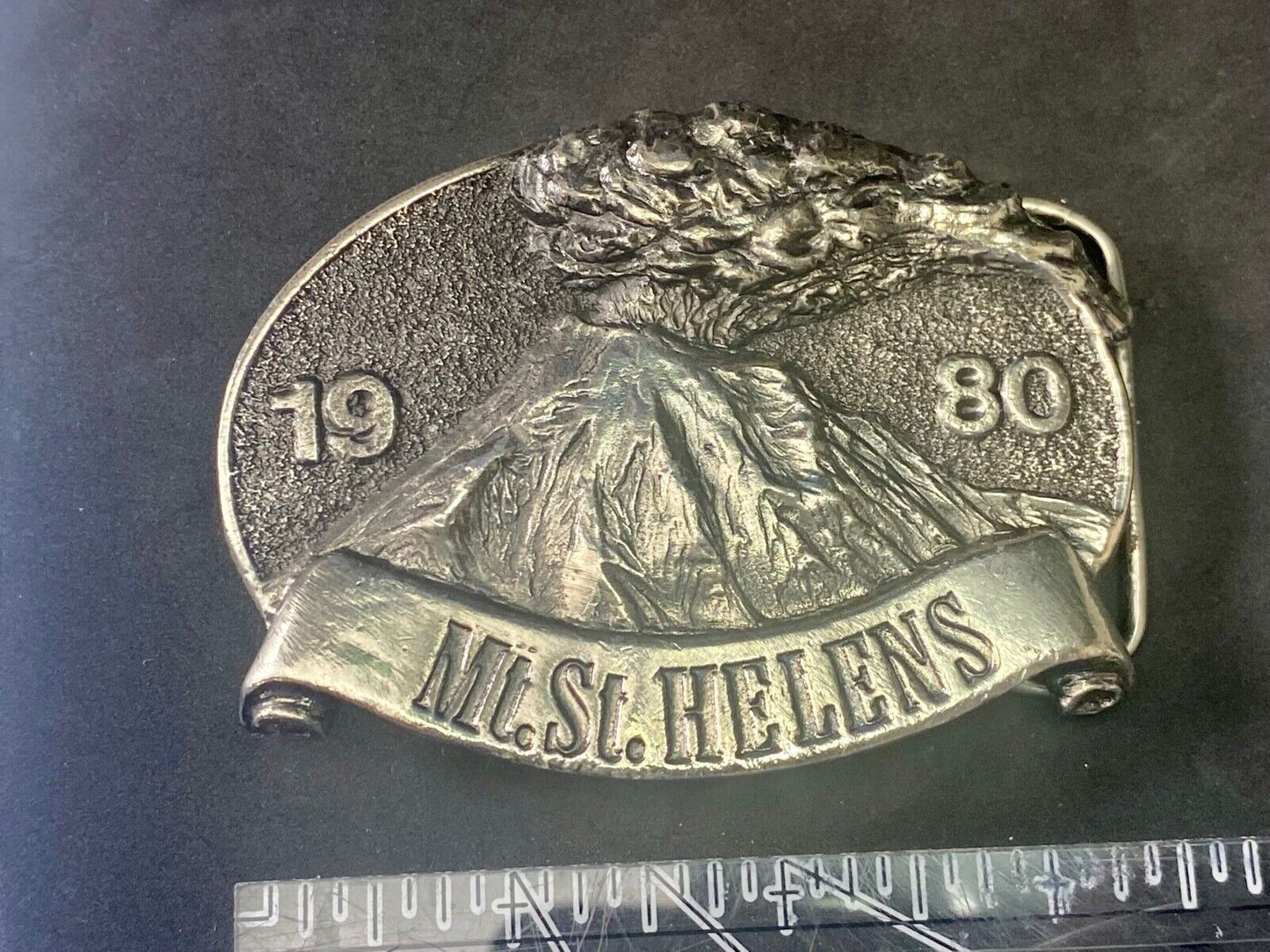 Vintage 1980 Mount Saint Hellens Volcano Eruption Great American Belt Buckle