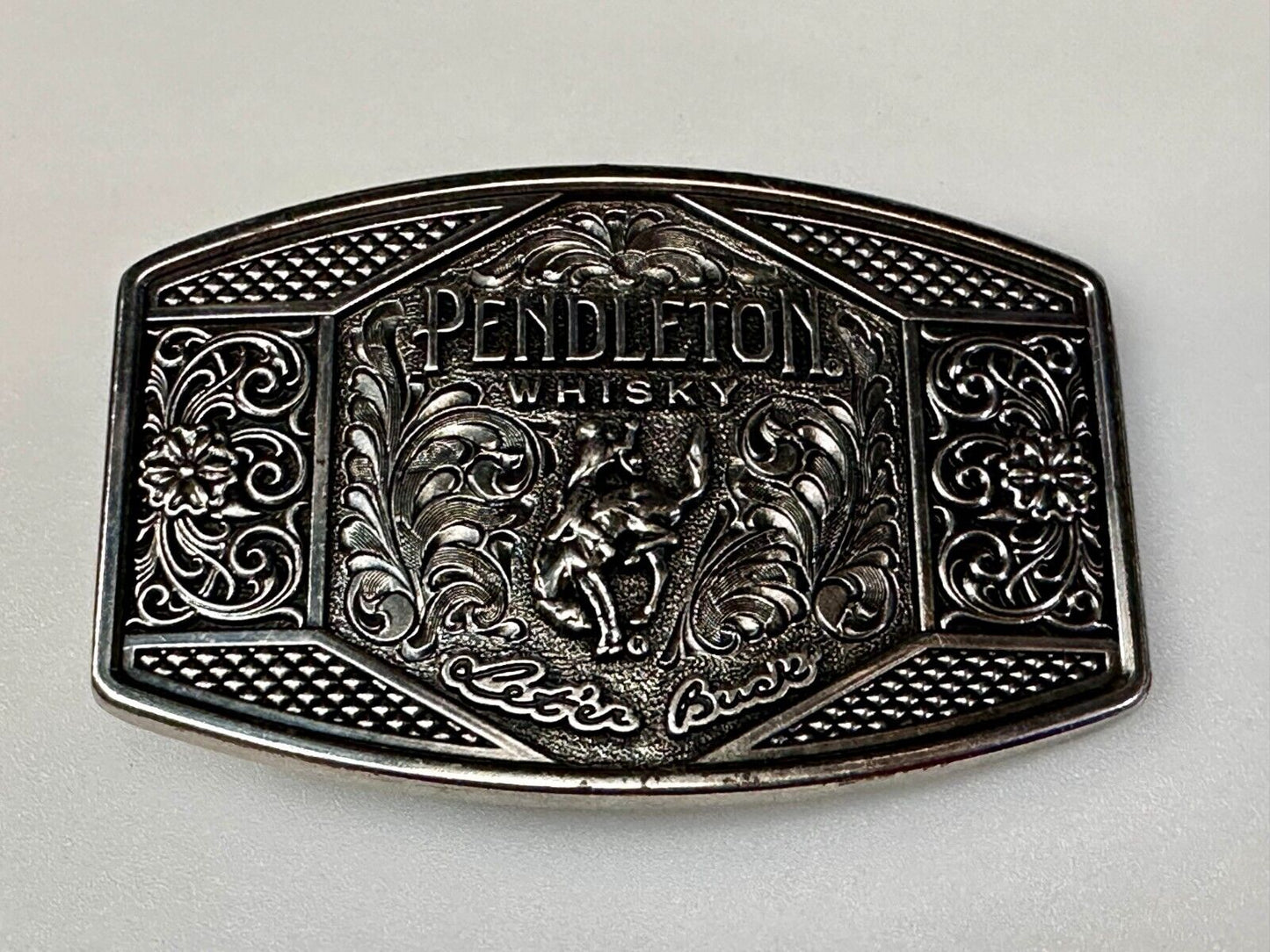 2022 Pendleton Whiskey Let'er Buck Rodeo Cowboy Montana Silversmiths Belt Buckle